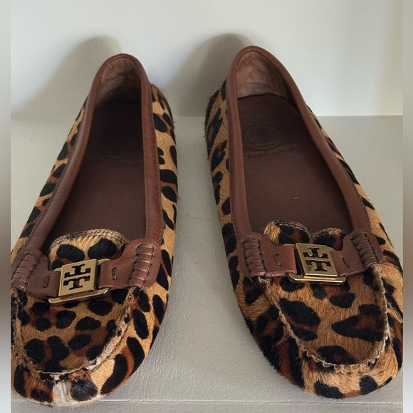 Tory Burch Haircalf Kendrick Driver Loafers. Size 9. Leopard. - Picture 2 of 6